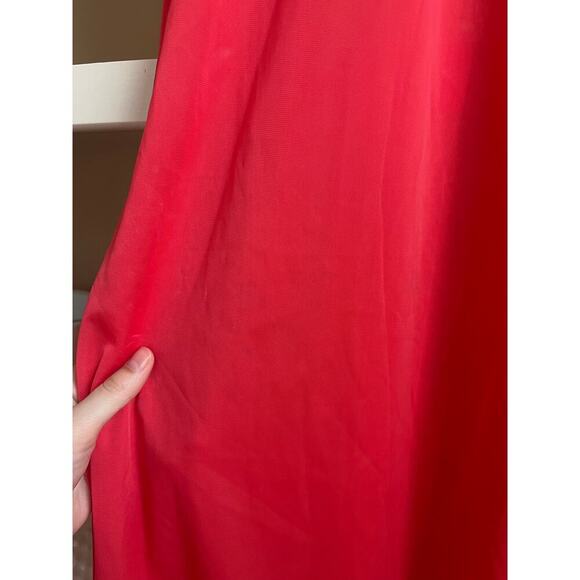 Vintage Pink Pleated Slip Dress Ruffle Trim - Size Small - Picture 4 of 7